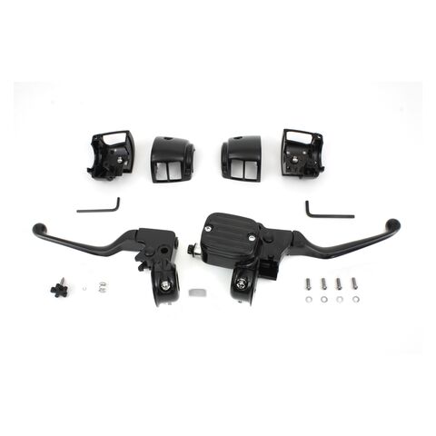 V-Twin Mfg. Handlebar Control Kit For Harley Softail / Dyna 2007-2011 Black [Blemished - Good]