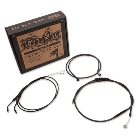 Burly Stock Height Cable Brake And Wiring Kit For Non-ABS Harley Sportster 2007-2022 Black / 8" Mini... [Open Box]