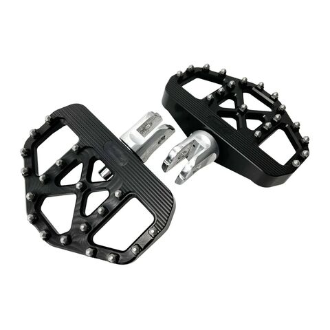 TC Bros Pro Series MX Rider Mini Floorboards For Harley Softail / Pan America 2018-2026 Black [Demo - Acceptable]