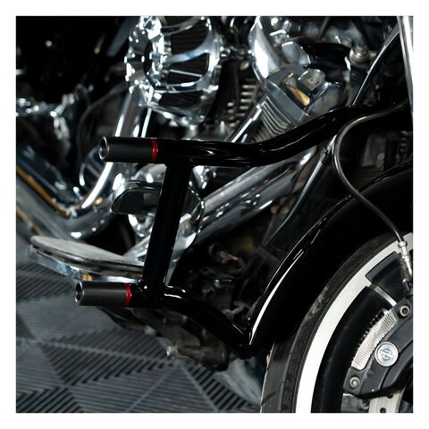 HogWorkz Double Barrel Performance Engine Guard For Harley Touring 2014-2025 Black [Previously Installed]