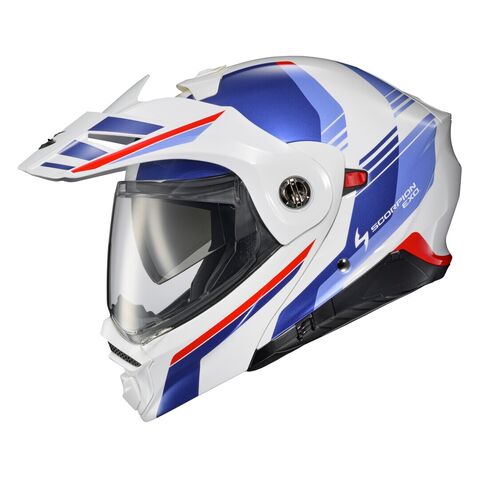 Scorpion EXO-AT960 Monk Helmet White/Blue/Red / 2XL [Open Box]