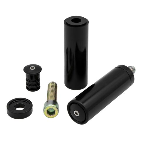 Santoro Fabworx Crash Bar Extreme Chacho Sliders For Harley Dyna / Softail 1991-2026 Black [Open Box]