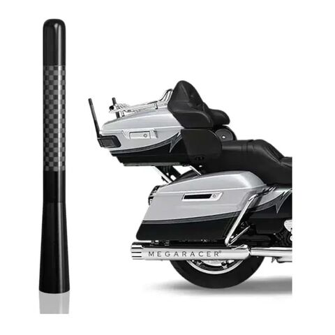 RickRak 4.7″ Black Carbon Fiber Motorcycle Antenna For Harley Touring 1998-2025