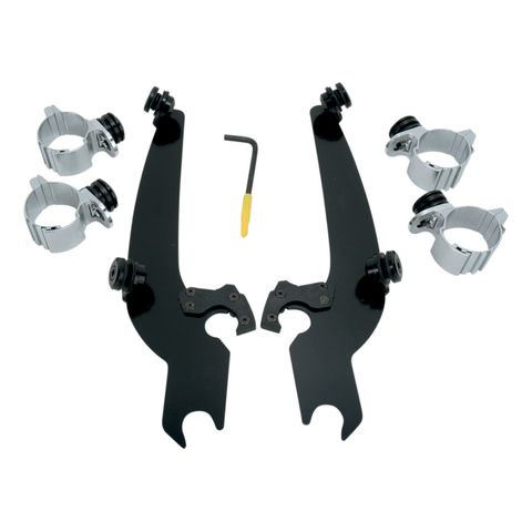Memphis Shades Sportshield Trigger-Lock Mount Kit For Harley Big Twin / Sportster 1973-2022 Black [Blemished - Good]