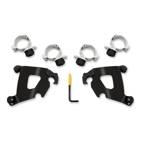 Memphis Shades Cafe Fairing Trigger-Lock Mount Kit For Indian Scout 2015-2024 Black [Blemished - Good]