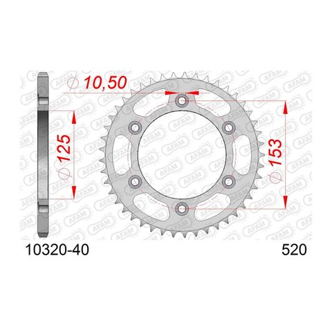 AFAM Standard Rear Steel Sprocket Honda CRF300L / Rally