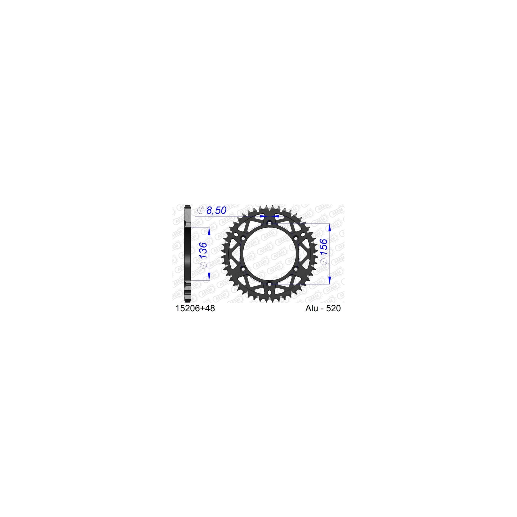 Afam Sprockets AFAM Rear Aluminum Sprocket Husqvarna / Gas Gas / Sherco / AJP / Beta 125cc-630cc - $79.99 at RevZilla