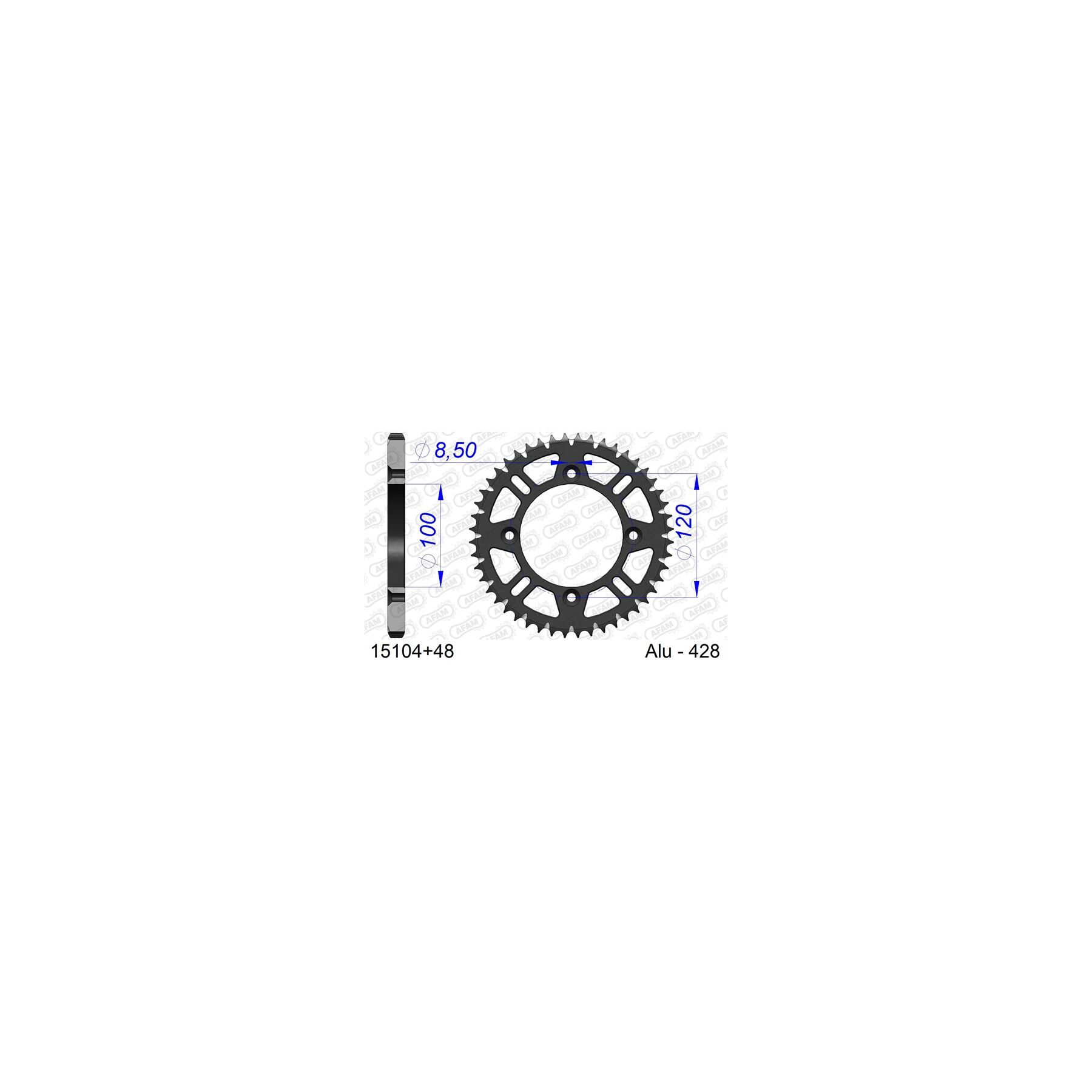 Afam Sprockets AFAM Rear Aluminum Sprocket Yamaha / Suzuki 80cc-85cc - $59.99 at RevZilla