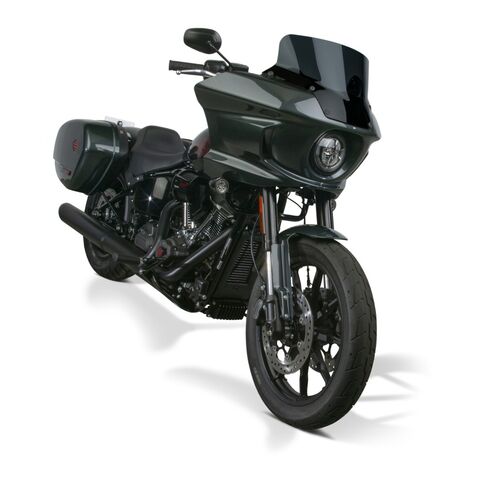 National Cycle VStream Q+ Windshield For Harley FXLRST 2022-2026 Short / 12-7/16" / Dark Tint [Demo - Acceptable]