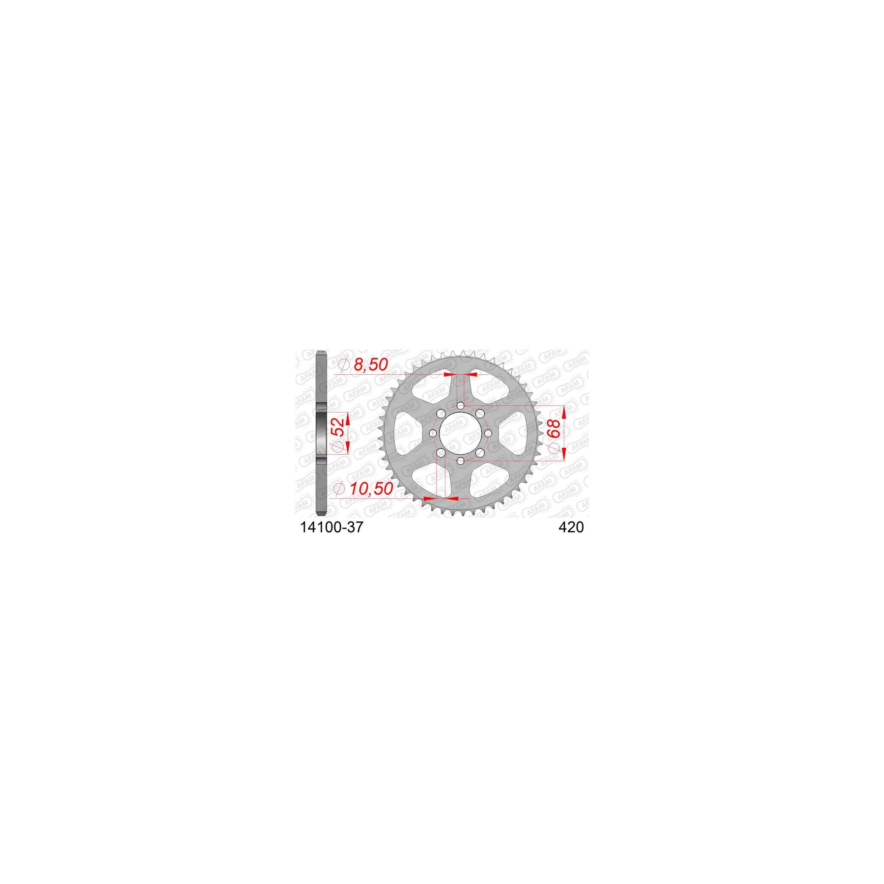 Afam Sprockets AFAM Standard Rear Steel Sprocket Kawasaki / Suzuki 110cc - $30.99 at RevZilla