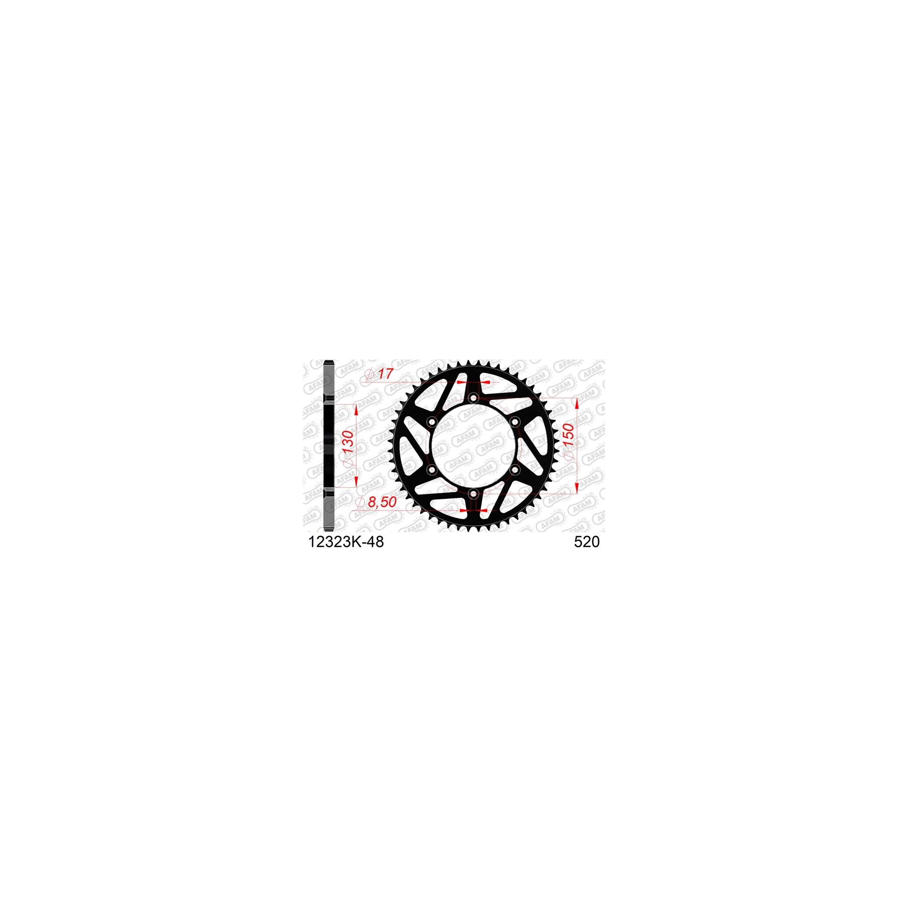 Afam Sprockets AFAM Self Cleaning Rear Steel Sprocket Honda / Yamaha 125cc-450cc - $64.99 at RevZilla
