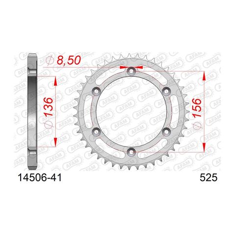 AFAM Standard Rear Steel Sprocket Suzuki DR650SE