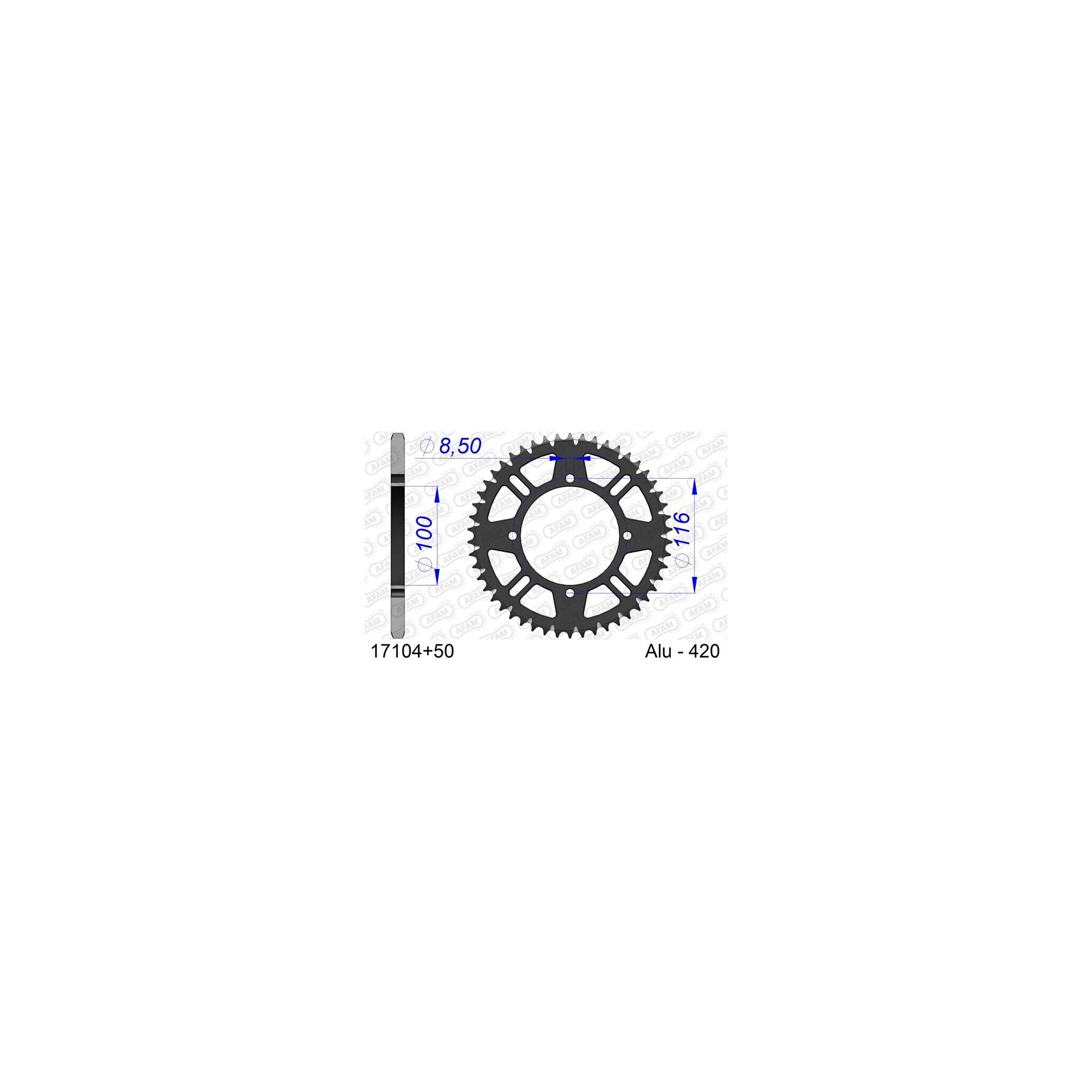 Afam Sprockets AFAM Rear Aluminum Sprocket Kawasaki 80cc-112cc - $54.99 at RevZilla