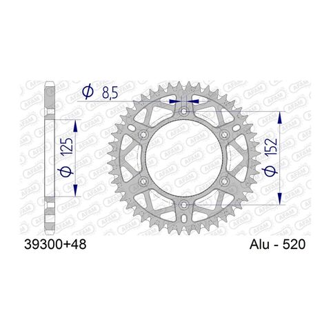 AFAM Rear Aluminum Sprocket Beta 125cc-498cc