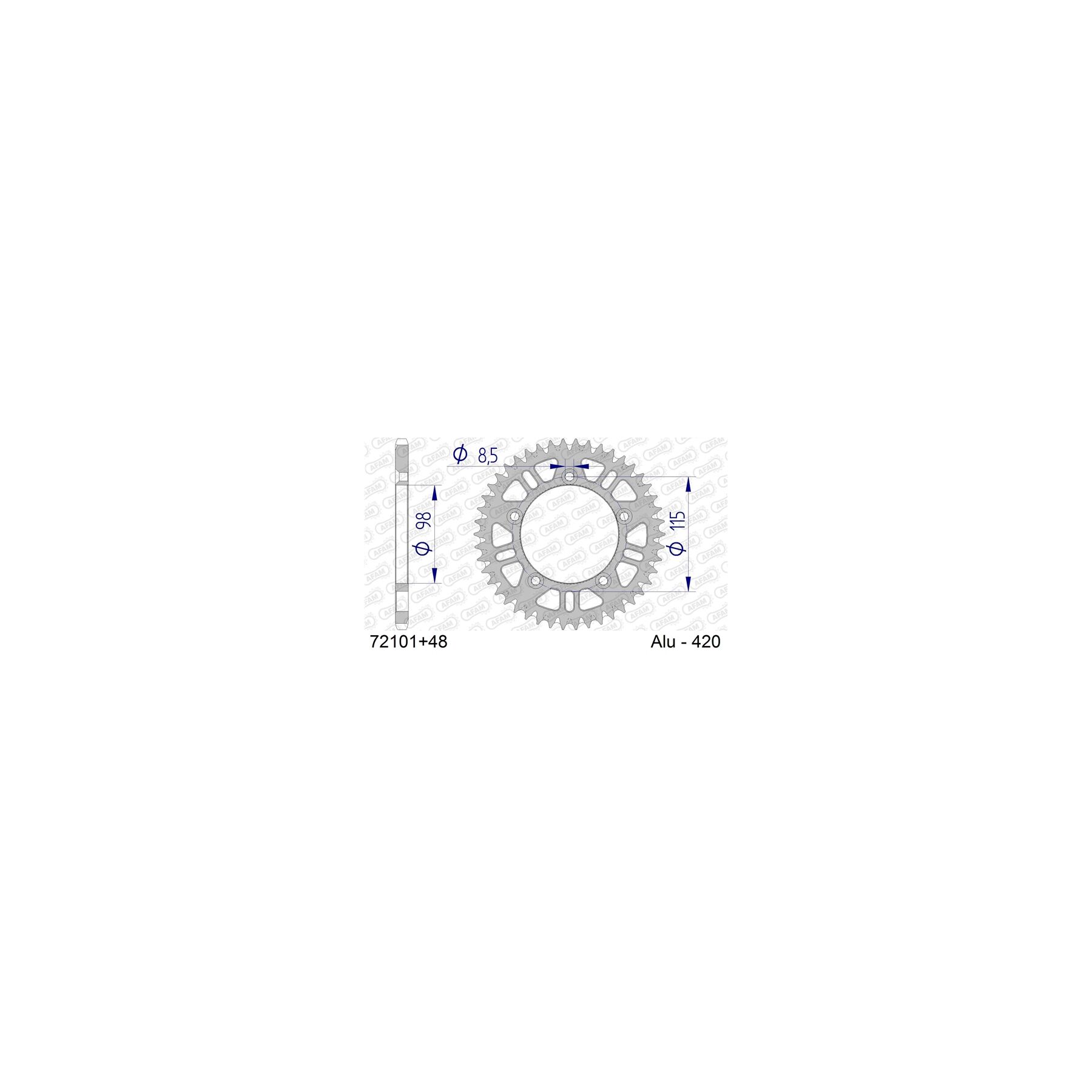 Afam Sprockets AFAM Rear Aluminum Sprocket Gas Gas / KTM / Husqvarna 65cc - $64.99 at RevZilla