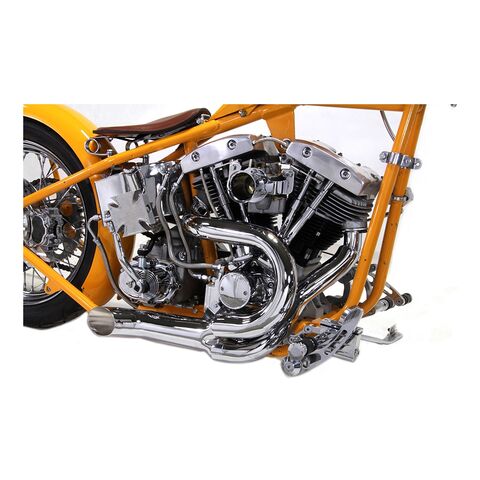 V-Twin Mfg. 2 Into 1 Exhaust Header Set For Harley FL / FX 1970-1984 Chrome [Open Box]