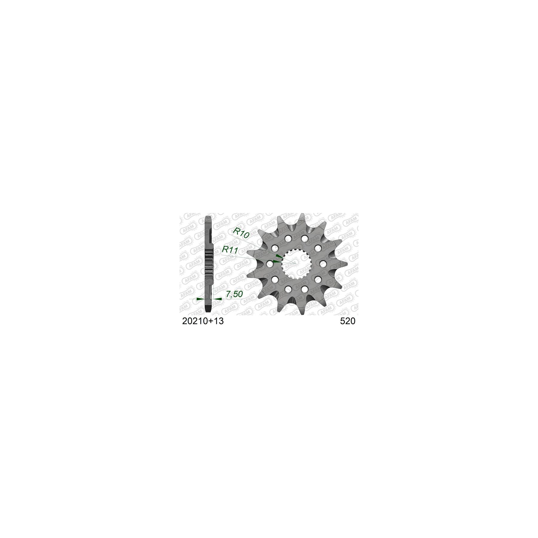Afam Sprockets AFAM Self Cleaning Front Sprocket Honda 125cc-250cc - $29.49 at RevZilla