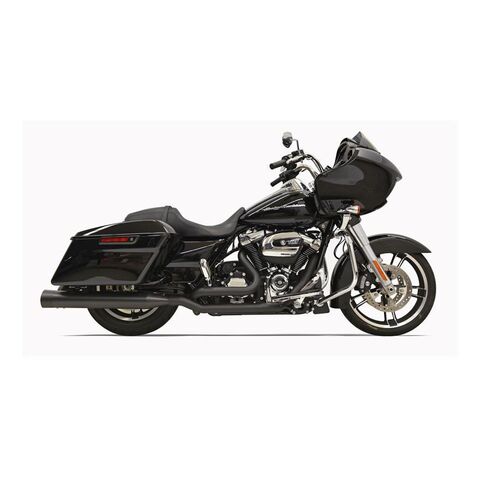 Bassani True Dual Down Under Headers For Harley Touring 2017-2026 Black [Open Box]