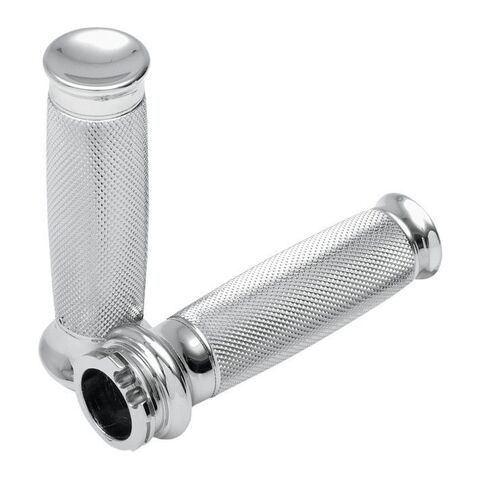 Todd's Cycle Vice Grips For Harley With Dual Cable Throttle With Knurls / Chrome [Open Box]