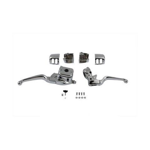 V-Twin Mfg. Handlebar Control Kit For Harley 1996-2011 Dual Disc / Chrome [Open Box]