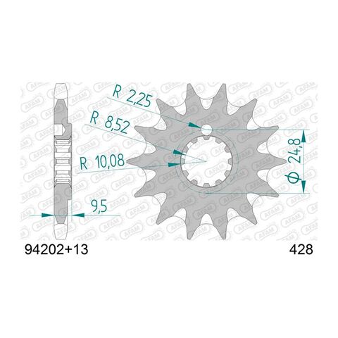 AFAM Self Cleaning Front Sprocket KTM / Husqvarna / Gas Gas 85cc-105cc