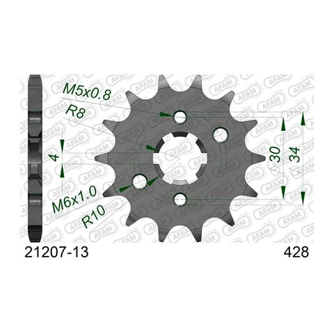 AFAM Standard Front Sprocket Yamaha TTR125 / TTR125E / TTR125L
