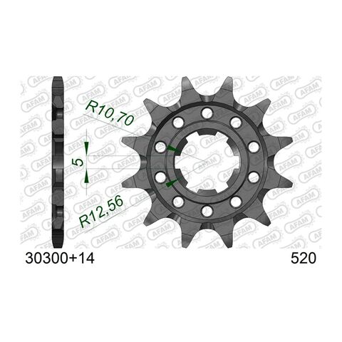 AFAM Self Cleaning Front Sprocket Kawasaki / Yamaha 200cc-500cc 1984-2006