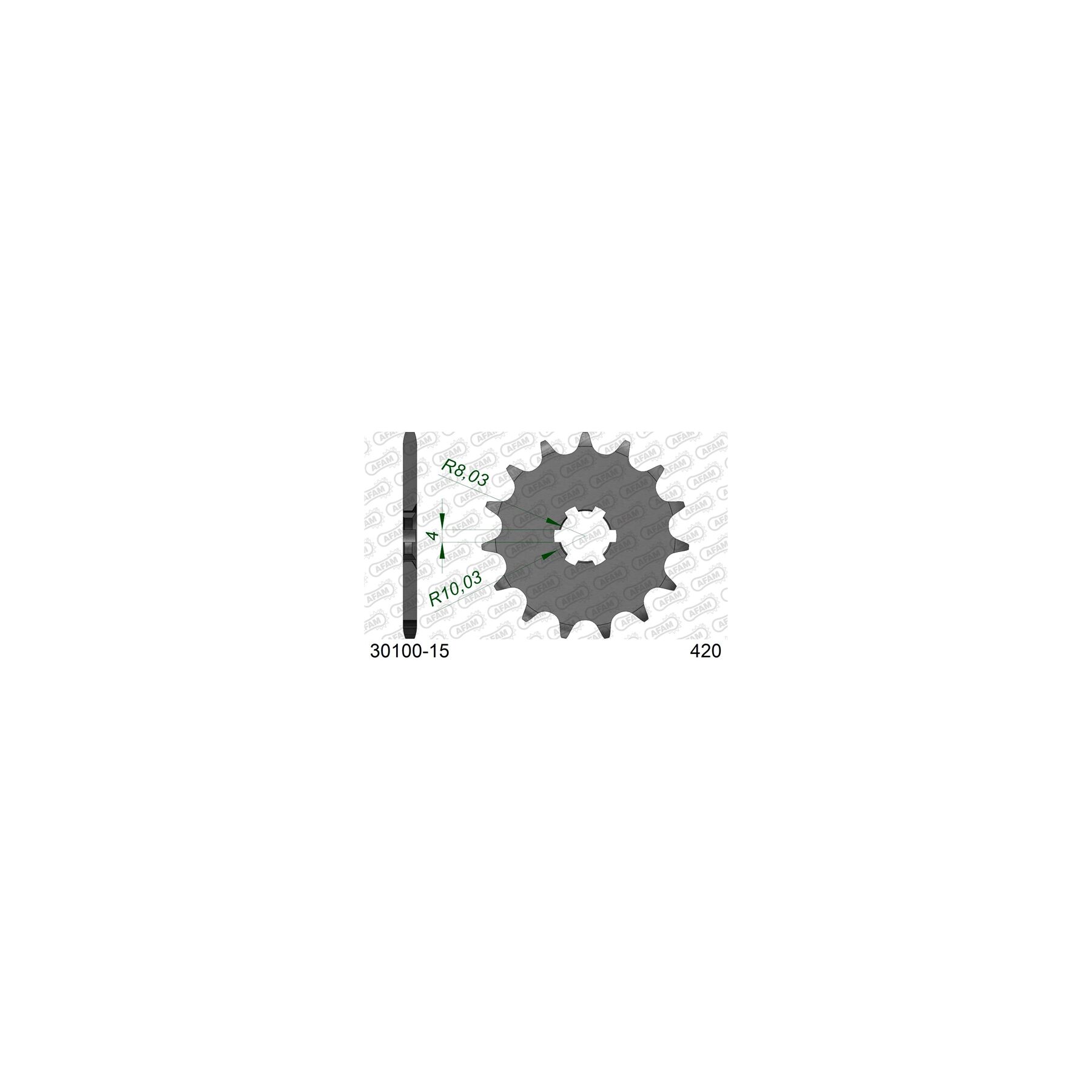 Afam Sprockets AFAM Self Cleaning Front Sprocket Kawasaki / Suzuki 60cc-112cc - $19.99 at RevZilla