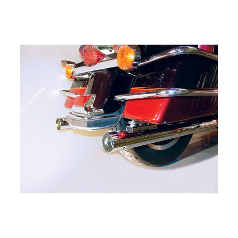 V-Twin Mfg. Straight Muffler For Harley Touring 1995-2016 / Trike 2009-2026 Chrome [Demo - Acceptable]