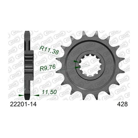 AFAM Standard Front Sprocket Kawasaki / Suzuki 125cc