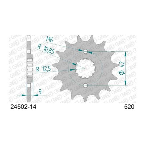 AFAM Standard Front Sprocket Kawasaki 250cc-650cc
