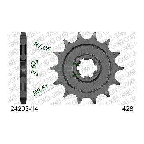 AFAM Standard Front Sprocket Kawasaki KLX140R