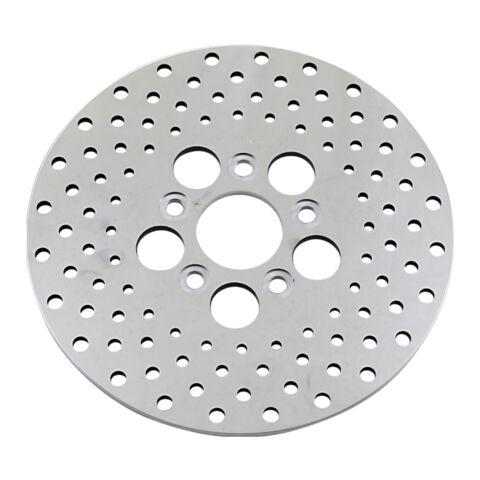 Drag Specialties 10" Drilled Stainless Steel Front / Rear Brake Rotor For Harley 1972-1983 Polished Stainless [Blemished - Good]