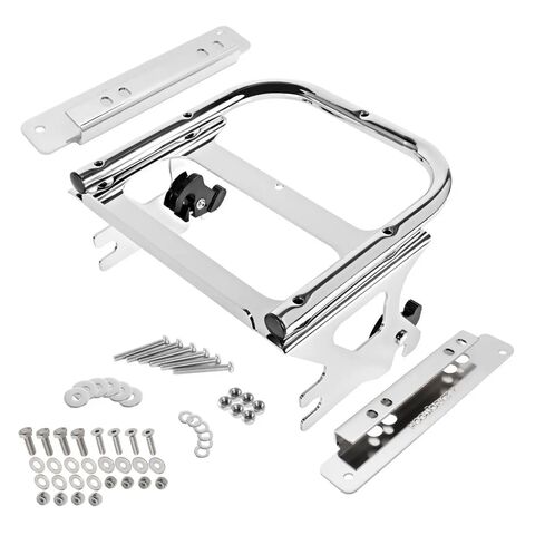HogWorkz Two-Up Tour Pack Mount For Harley Touring 1997-2008 Chrome [Blemished - Good]
