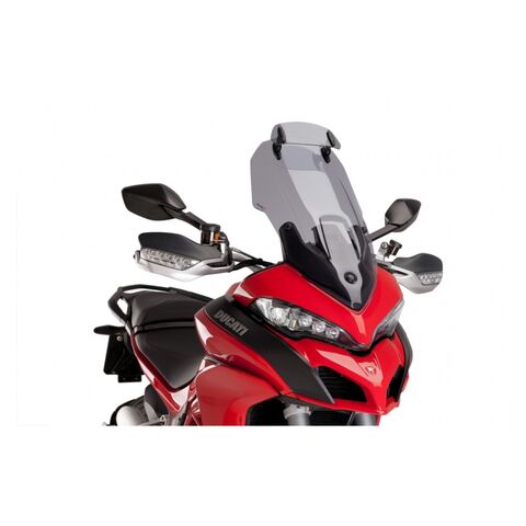 Puig Touring Windscreen Ducati Multistrada 950 / 1200 / 1260 / S / Enduro / Pro / V2 2015-2024 Light Smoke / With... [Previously Installed]