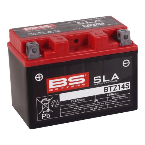 BS Battery BTZ14S SLA Factory-Activated AGM Battery