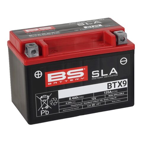 BS Battery BTX9 SLA Factory-Activated AGM Battery
