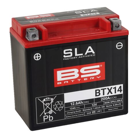 BS Battery BTX14 SLA Factory-Activated AGM Battery
