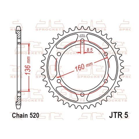 JT Sprockets 520 Steel Rear Sprocket Aprilia Pegaso 650 / BMW F650GS / Dakar / G650GS / G310GS / G310R / Husqvarna TR650 Terra / Strada ... [Open Box]