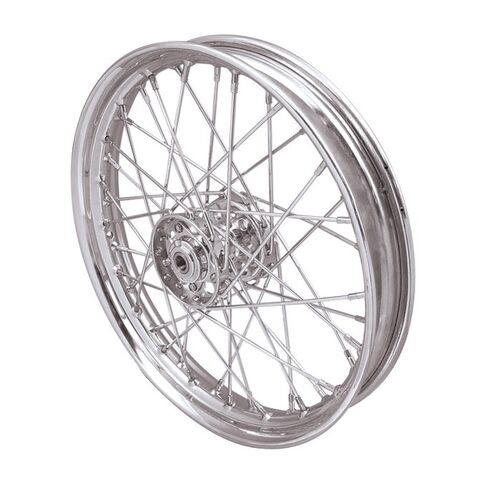 V-Twin Mfg. Replica 40 Spoke Star Hub Wheel For Harley Big Twin 1936-1966 18" X 4.25" Rear / Cadmium Spokes [Previously Installed]