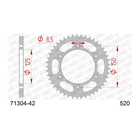 AFAM Standard Rear Steel Sprocket CFMoto / KTM / Husqvarna / Gas Gas / Stark / Husaberg / AJP / Triumph 125cc-901cc