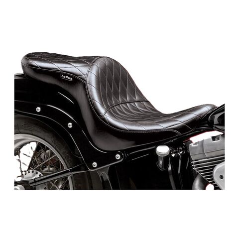 Le Pera Maverick Diamond Stitch Seat For Harley Softail With Standard Tire 2000-2017 Diamond Stitch [Blemished - Good]
