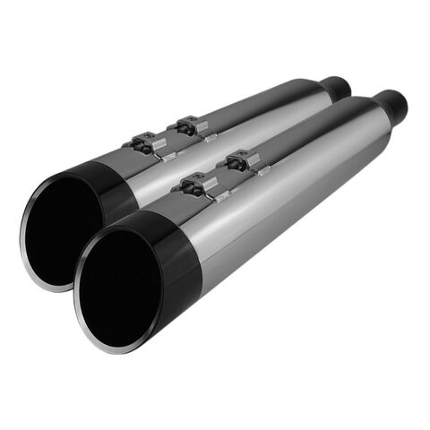 Khrome Werks HP Plus 4.5" Edge Tip Slip-On Mufflers For Harley Touring 2017-2026 Chrome W/ Black Edge Tip [Previously Installed] Chrome W/ Bla... [Blemished - Good]