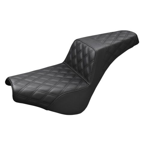 Saddlemen Step-Up LS Lattice Stitch Seat For Harley Softail FXBB/S / FXST 2018-2026 Black / Full Lattice Stitch L... [Previously Installed]