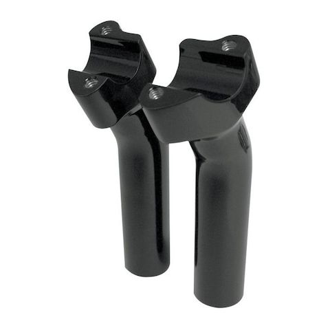Drag Specialties Buffalo Handlebar Risers For Harley Black Pullback / 9.5" Tall [Blemished - Good]
