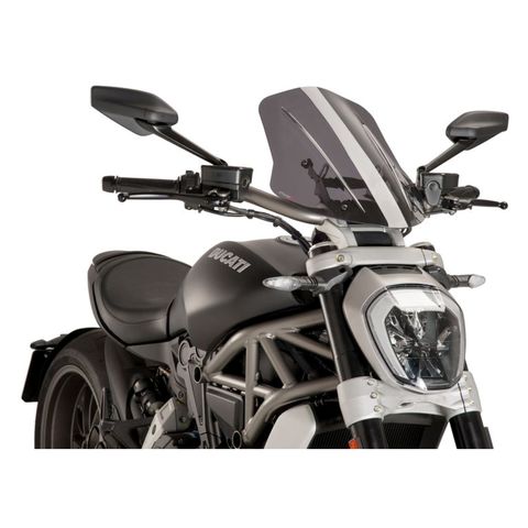 Puig Touring Naked New Generation Windscreen Ducati XDiavel 2016-2024 Light Smoke [Blemished - Good]