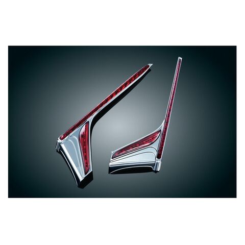 Kuryakyn LED Vertical Rear Light Strips For Honda GoldWing 2012-2015 Chrome w/Red Lens [Previously Installed]