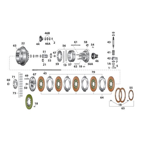Milwaukee Twins Clutch Nut Kit For Harley Big Twin 1941-1984 [Open Box]