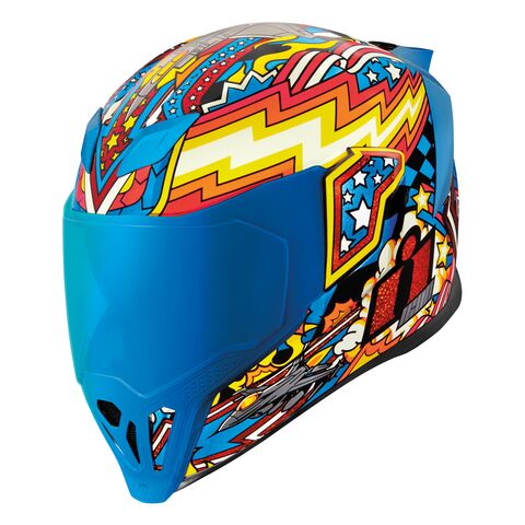 Icon Airflite Flyboy Helmet Blue / 3XL [Blemished - Good] 3XL / Blue [Blemished - Good]