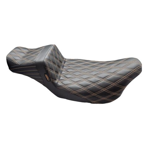 Le Pera TailWhip Double Diamond Stitch 2-Up Seat For Harley Touring 2008-2025 Daddy Long Legs / Chest... [Open Box]
